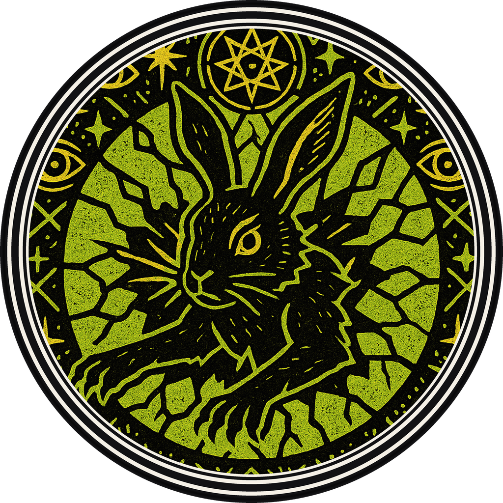 POG #327, Ritual Rabbit, a Matte pog from the Mystic series