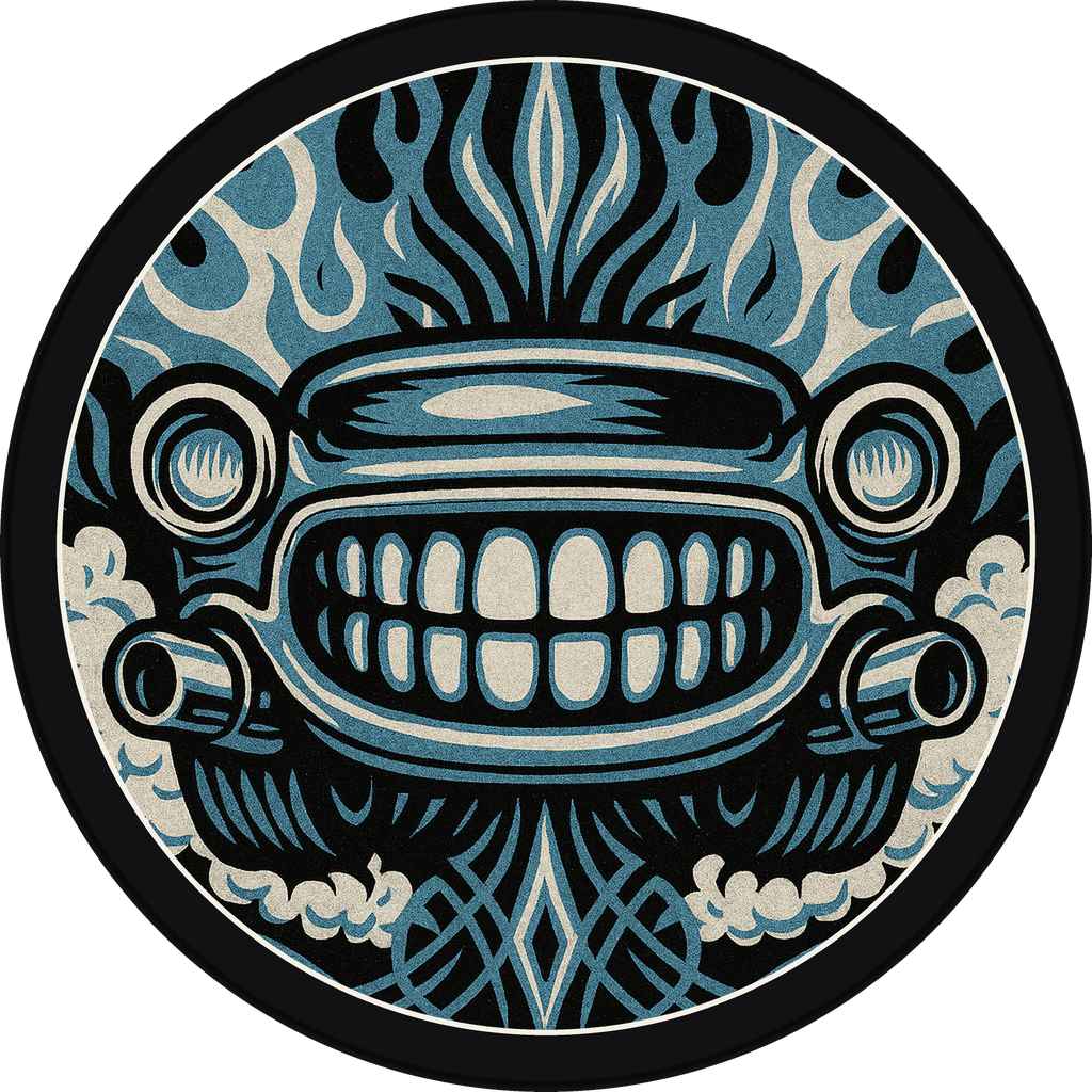 POG #330, Chrome Bumper Grin, a Matte pog from the Speed series