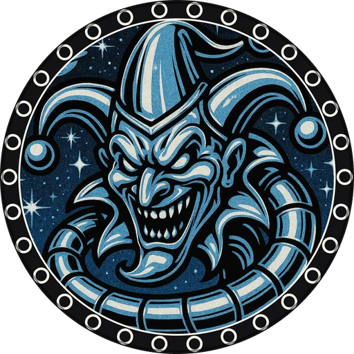 POG #336, Cosmic Jester, a Matte pog from the Cosmic series