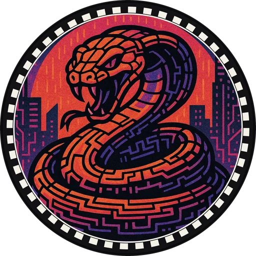 POG #337, Server Serpent, a Matte pog from the Cyber series