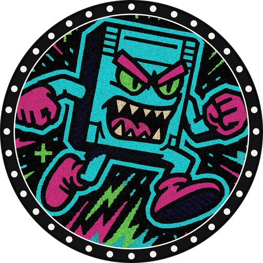 POG #339, Cartridge Beast, a Matte pog from the Arcade series