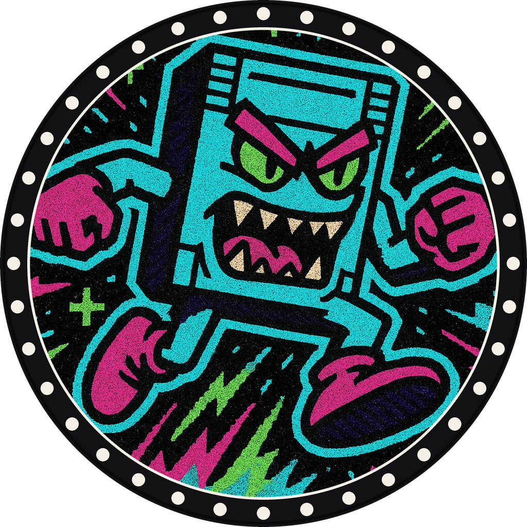 POG #339, Cartridge Beast, a Matte pog from the Arcade series