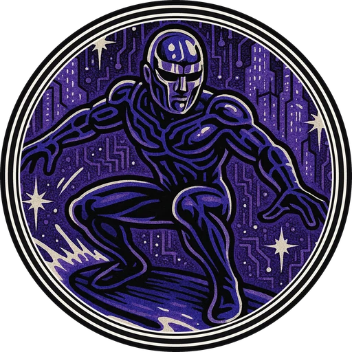 POG #343, Chrome Mask, a Matte pog from the Cyber series