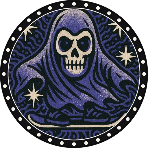 POG #355, Grind Ghost, a Matte pog from the Skate series