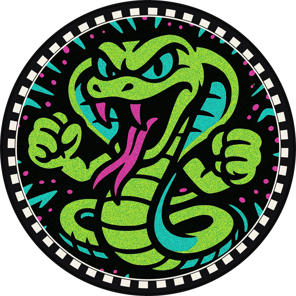 POG #356, Vibe Viper, a Matte pog from the Critter series