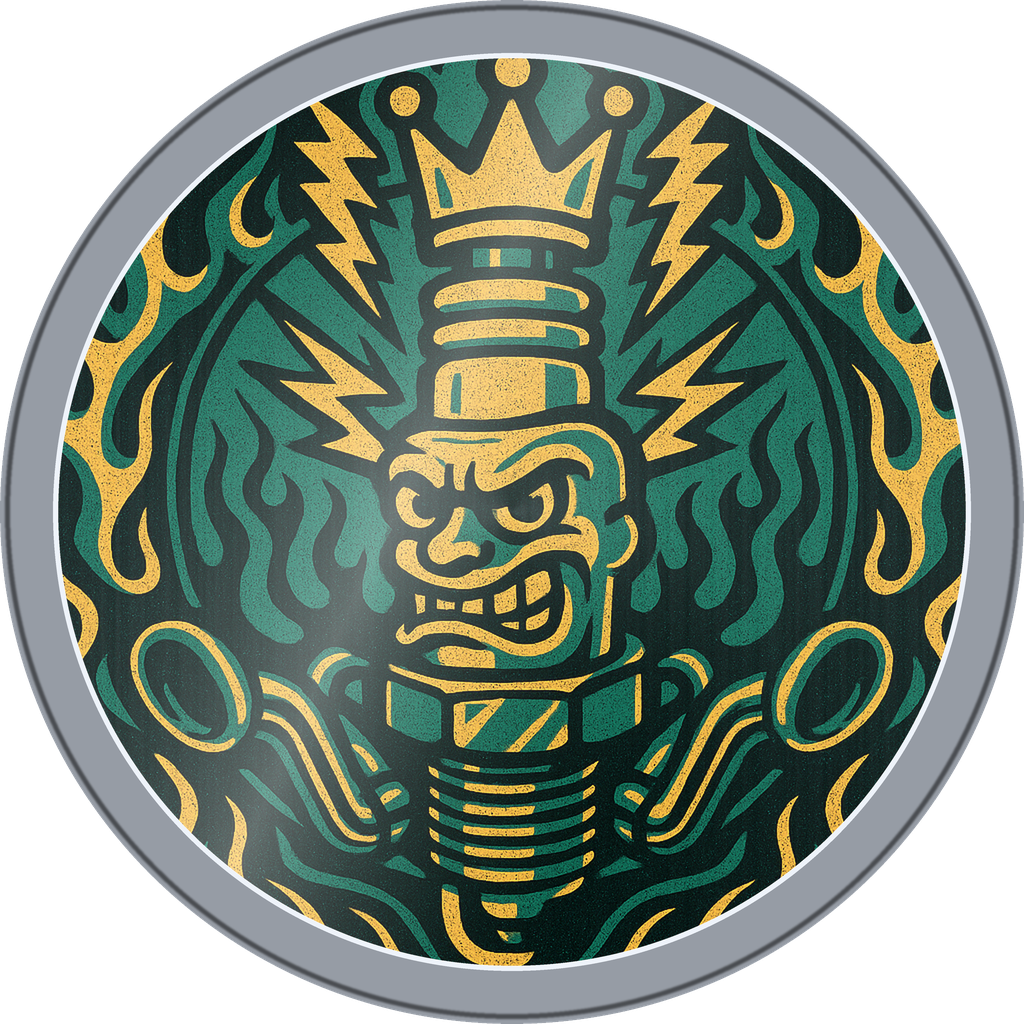 POG #36, Spark Plug Sarge, a Foil pog from the Speed series