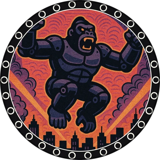 POG #362, Steel Gorilla, a Matte pog from the Kaiju series
