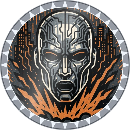 POG #366, Chrome Mask, a Foil pog from the Cyber series