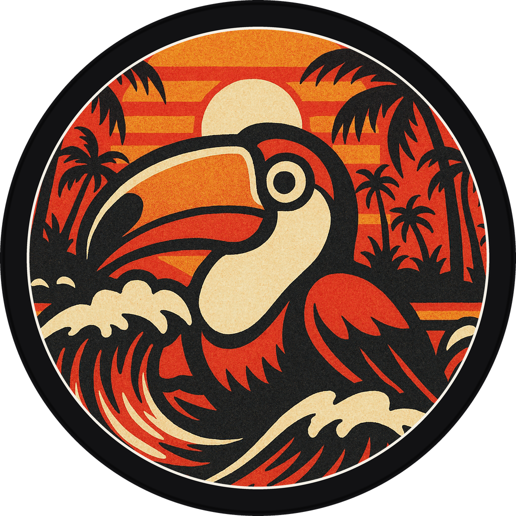 POG #367, Trade Wind Toucan, a Matte pog from the Surf series