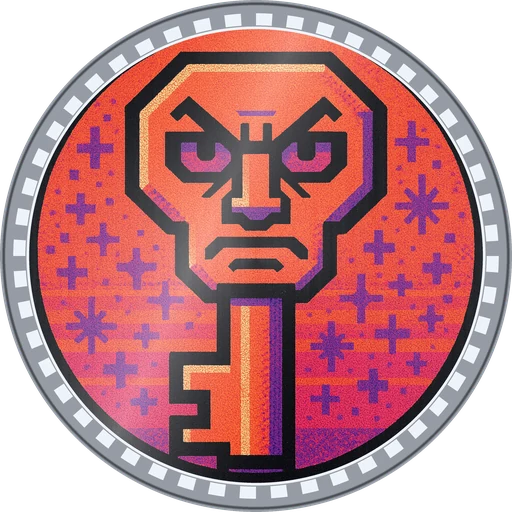 POG #37, Boss Key, a Foil pog from the Arcade series