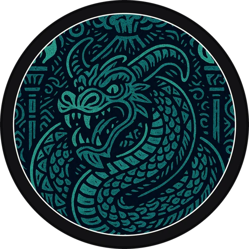 POG #371, Island Wyrm, a Matte pog from the Tiki series