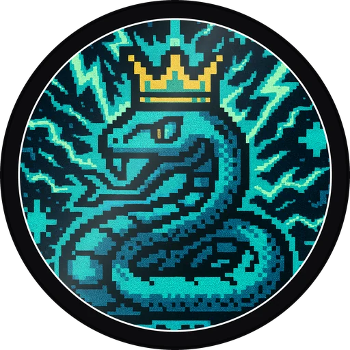 POG #372, Cheat Code Snake, a Gloss pog from the Arcade series