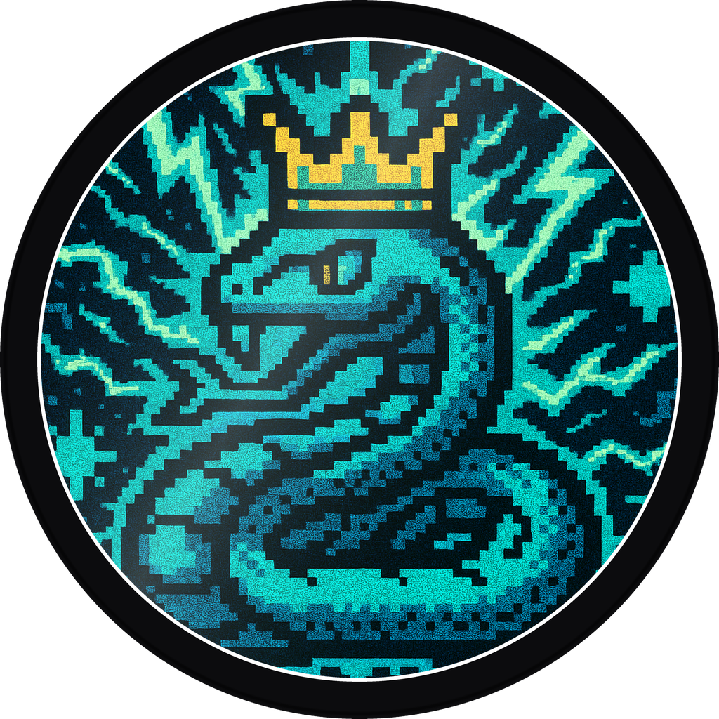 POG #372, Cheat Code Snake, a Gloss pog from the Arcade series
