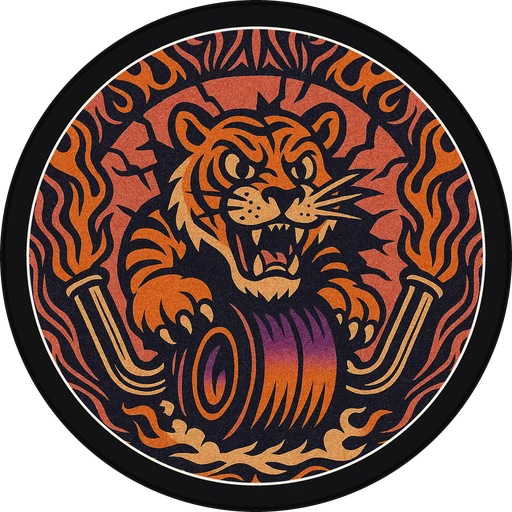 POG #374, Slick Tire Tiger, a Matte pog from the Speed series