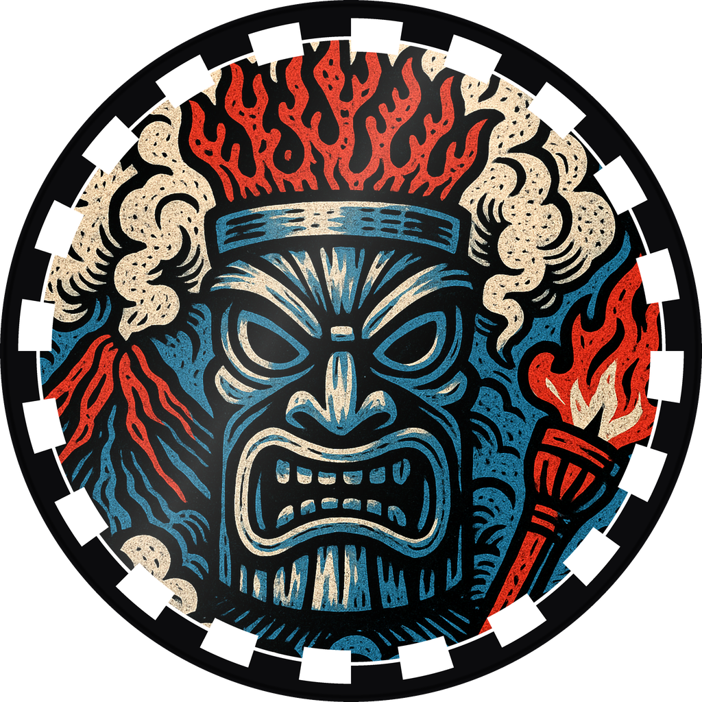 POG #381, Coral Crown, a Gloss pog from the Tiki series