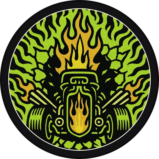 POG #383, Flame Fender, a Matte pog from the Speed series
