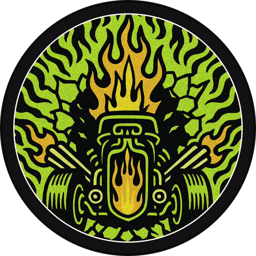 POG #383, Flame Fender, a Matte pog from the Speed series