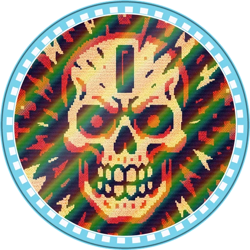 POG #384, Coin Slot Skull, a Holographic pog from the Arcade series