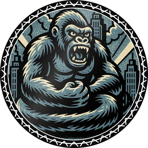 POG #386, Tower Ape, a Gloss pog from the Kaiju series