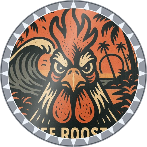 POG #387, Reef Rooster, a Foil pog from the Surf series