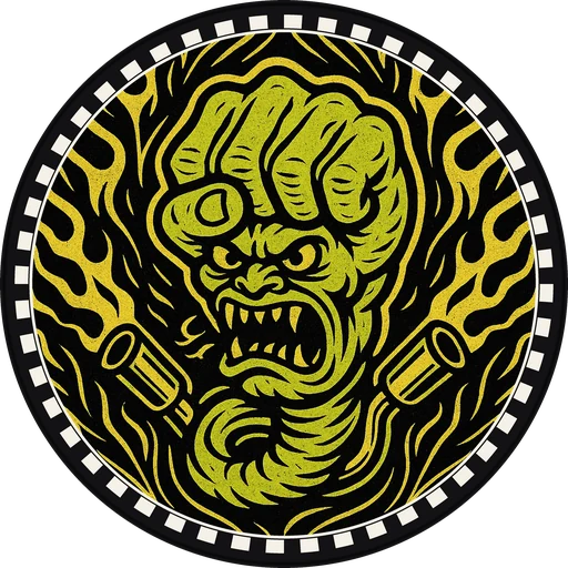 POG #388, Finish Line Fist, a Matte pog from the Speed series