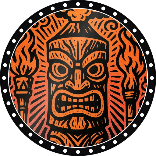 POG #395, Tide Totem, a Gloss pog from the Tiki series