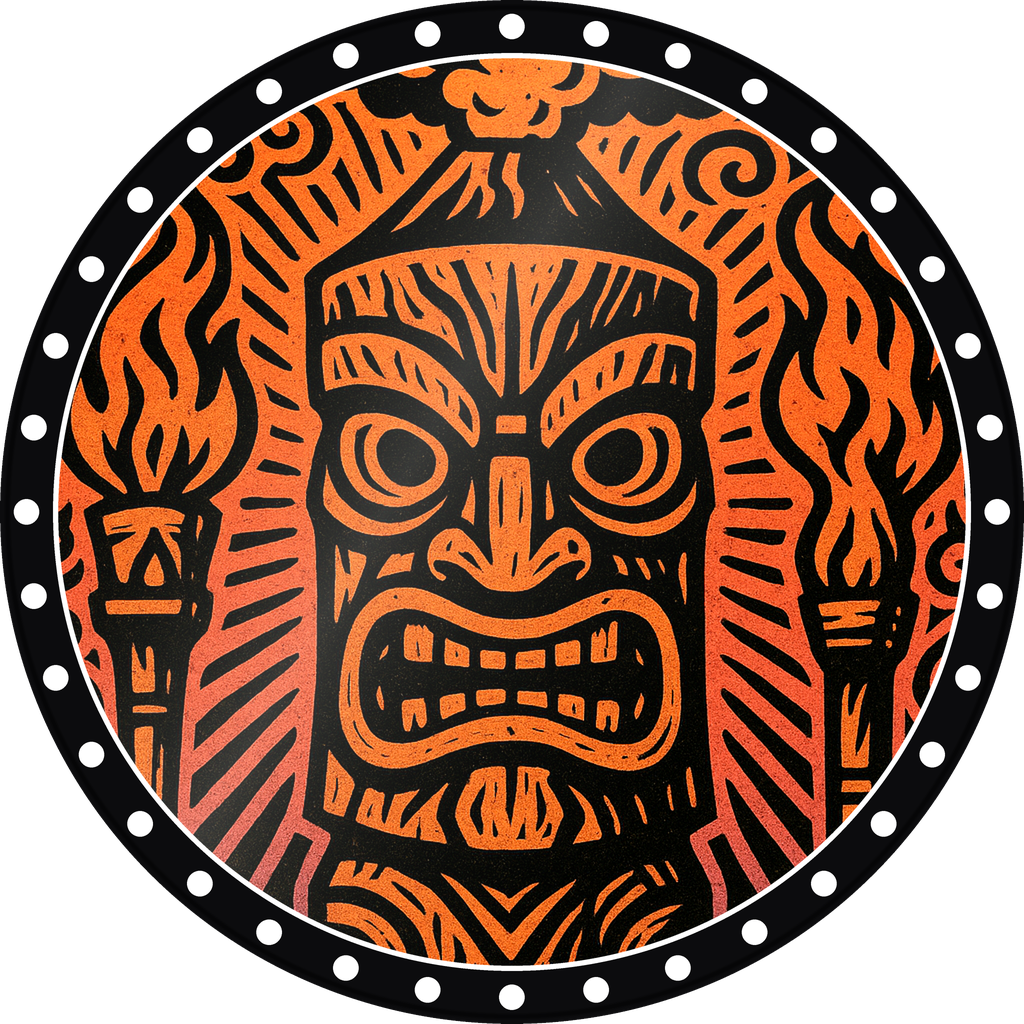 POG #395, Tide Totem, a Gloss pog from the Tiki series