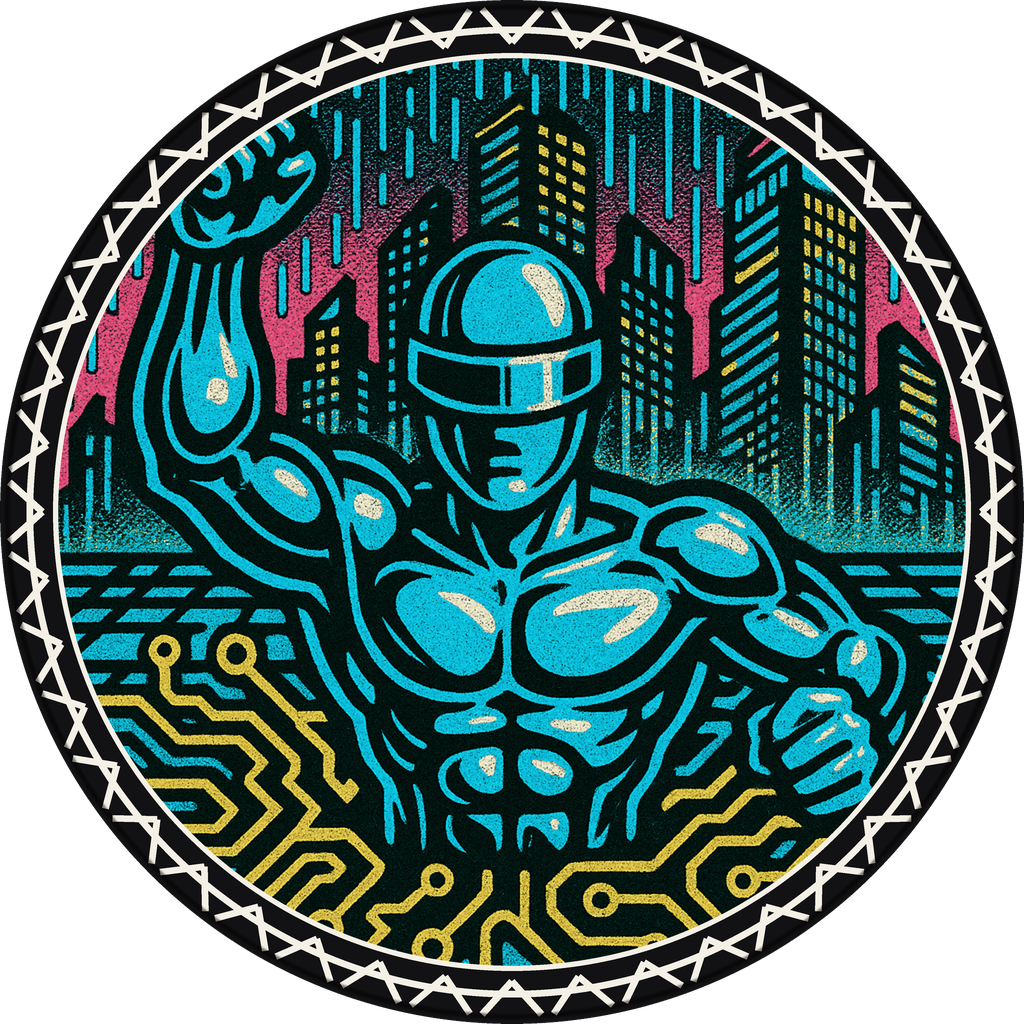 POG #396, Grid Runner, a Matte pog from the Cyber series