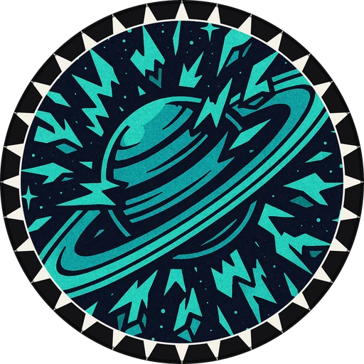 POG #397, Ringed Planet, a Matte pog from the Cosmic series