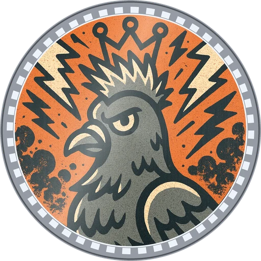 POG #402, Punk Pigeon, a Foil pog from the Critter series