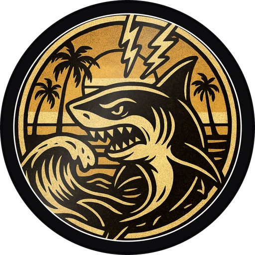 POG #404, Sunset Shark, a Gloss pog from the Surf series