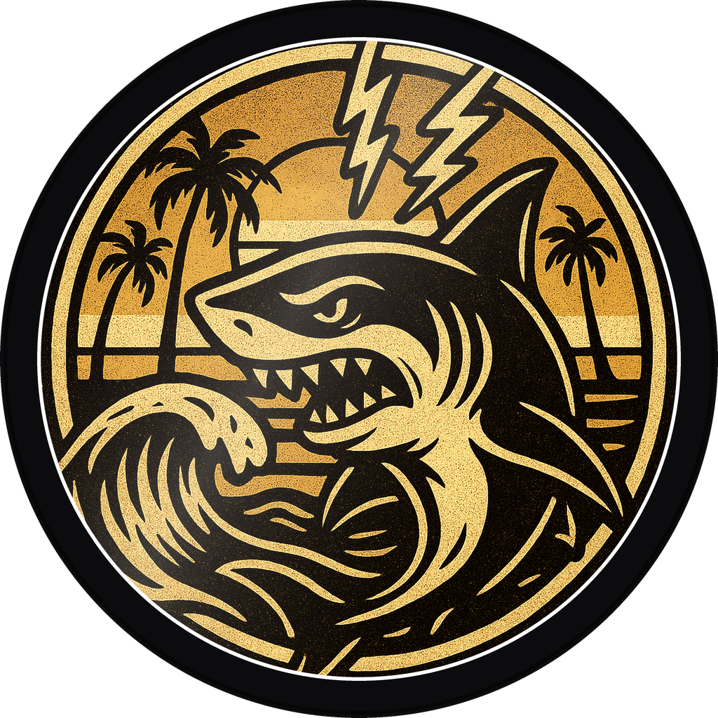 POG #404, Sunset Shark, a Gloss pog from the Surf series