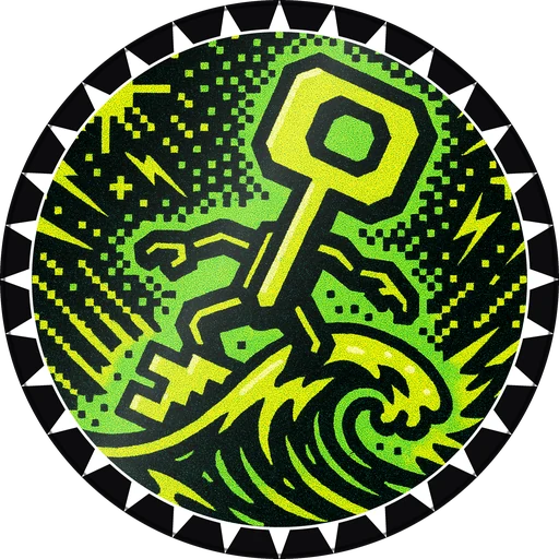 POG #405, Boss Key, a Gloss pog from the Arcade series