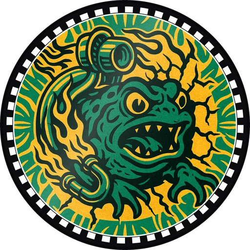 POG #406, Turbo Toad, a Gloss pog from the Speed series