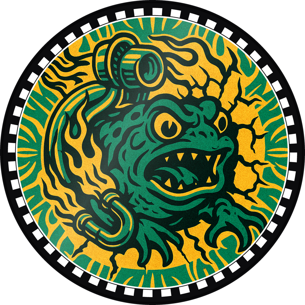 POG #406, Turbo Toad, a Gloss pog from the Speed series