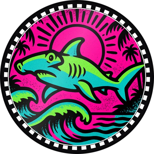 POG #407, Hammerhead Horn, a Gloss pog from the Surf series