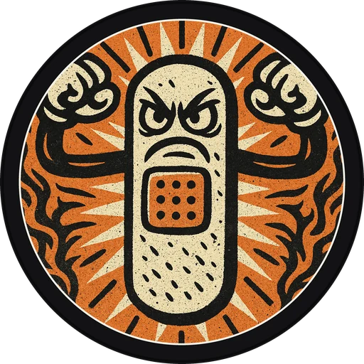 POG #413, Bail Bandage, a Matte pog from the Skate series