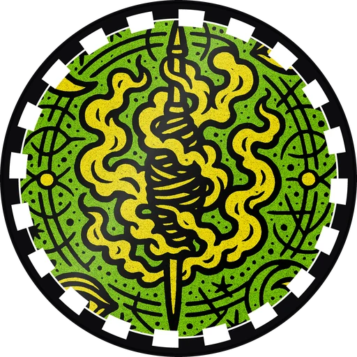 POG #421, Fate Spindle, a Gloss pog from the Mystic series
