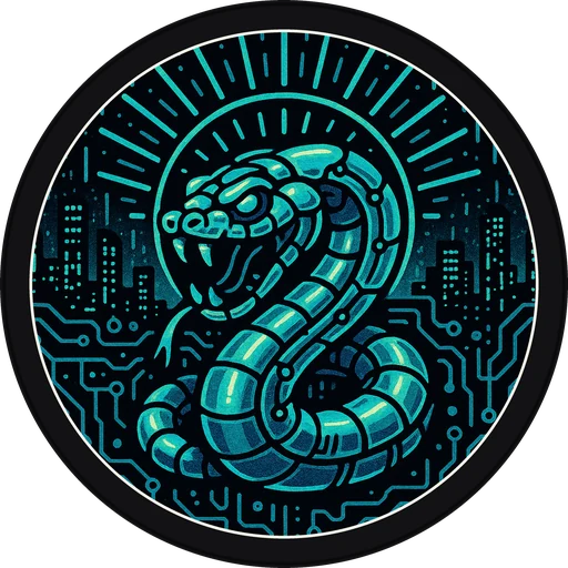 POG #422, Server Serpent, a Matte pog from the Cyber series