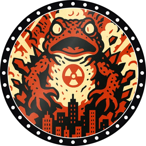 POG #425, Radiation Toad, a Gloss pog from the Kaiju series