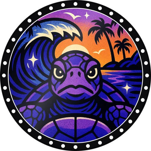 POG #428, Tide Turtle, a Gloss pog from the Surf series