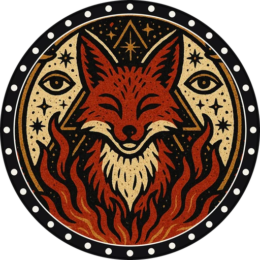 POG #431, Astral Fox, a Matte pog from the Mystic series