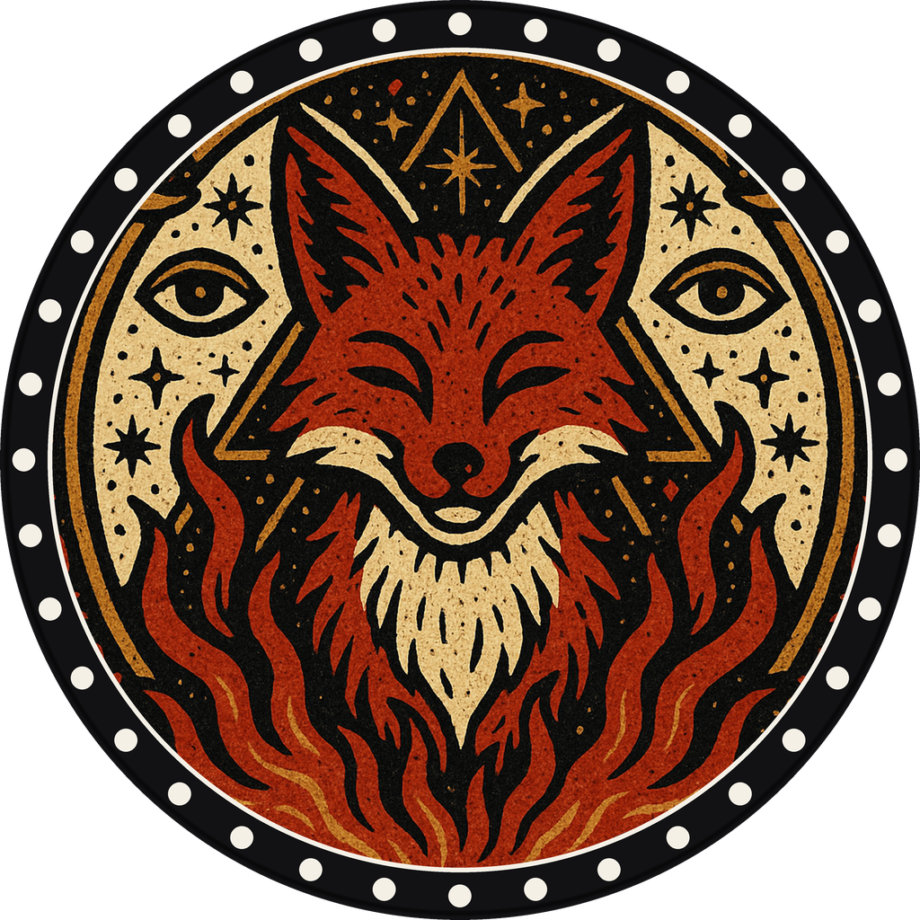 POG #431, Astral Fox, a Matte pog from the Mystic series