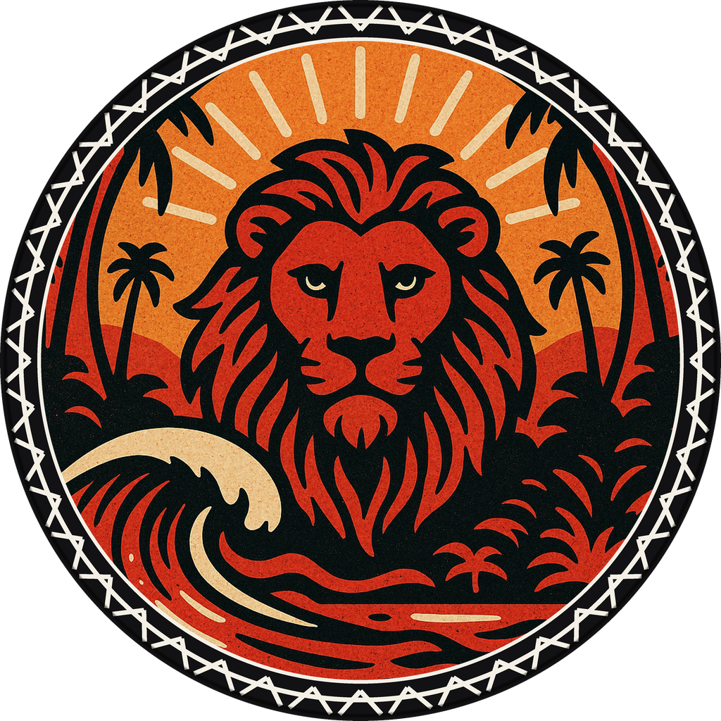 POG #437, Lagoon Lion, a Matte pog from the Surf series