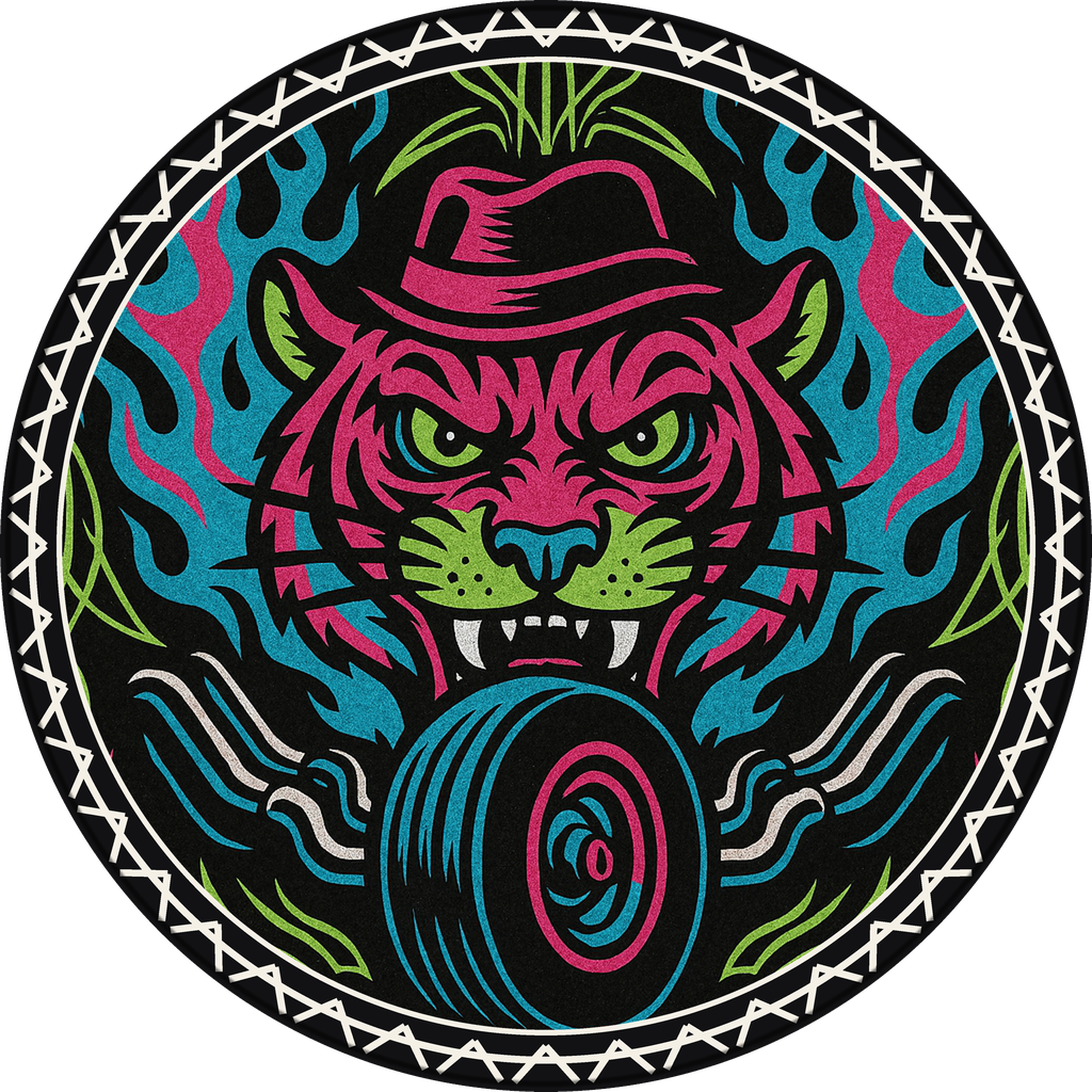 POG #439, Slick Tire Tiger, a Matte pog from the Speed series