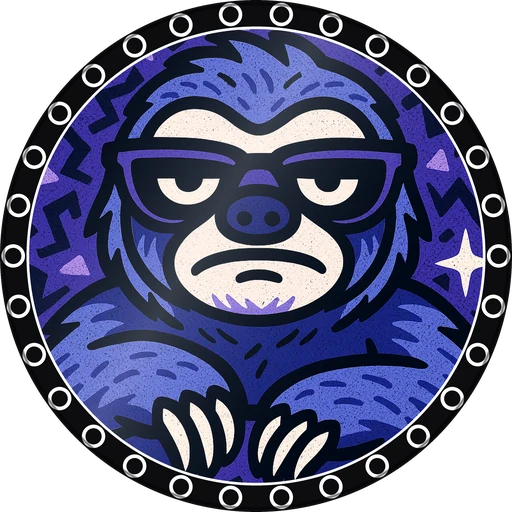 POG #440, Chill Sloth, a Gloss pog from the Critter series