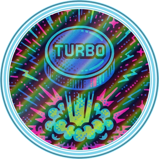 POG #447, Turbo Button, a Holographic pog from the Arcade series