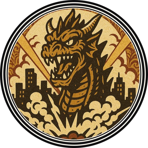 POG #448, Fang Reactor, a Matte pog from the Kaiju series