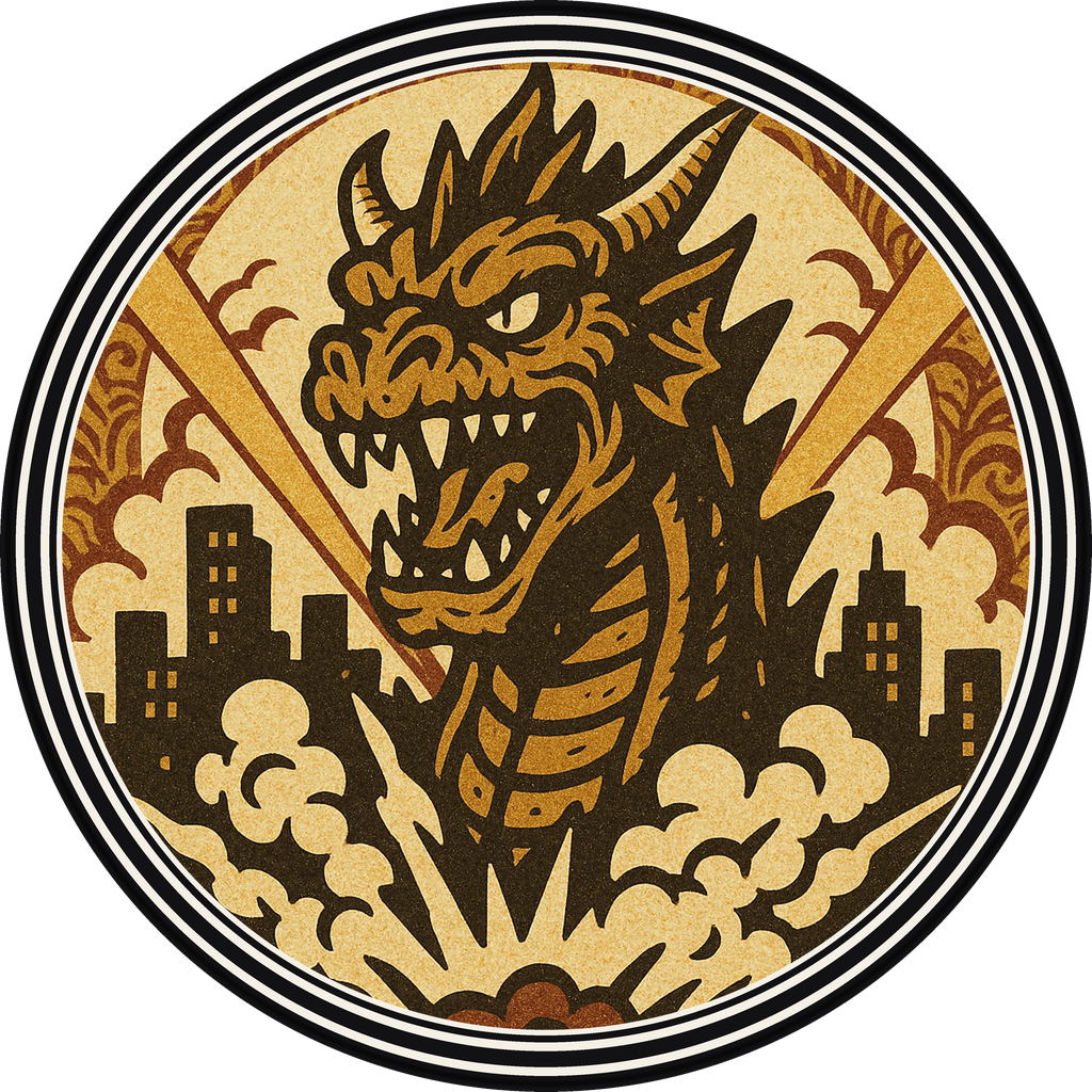 POG #448, Fang Reactor, a Matte pog from the Kaiju series