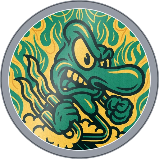 POG #449, Nitro Nose, a Foil pog from the Speed series